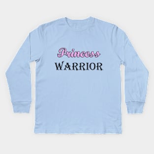 I'm not a Princess, I'm a Warrior Strong Woman Kids Long Sleeve T-Shirt